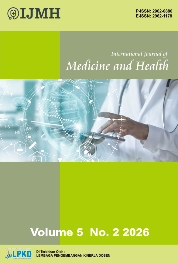 					View Vol. 5 No. 2 (2026): Juni: International Journal of Medicine and Health
				